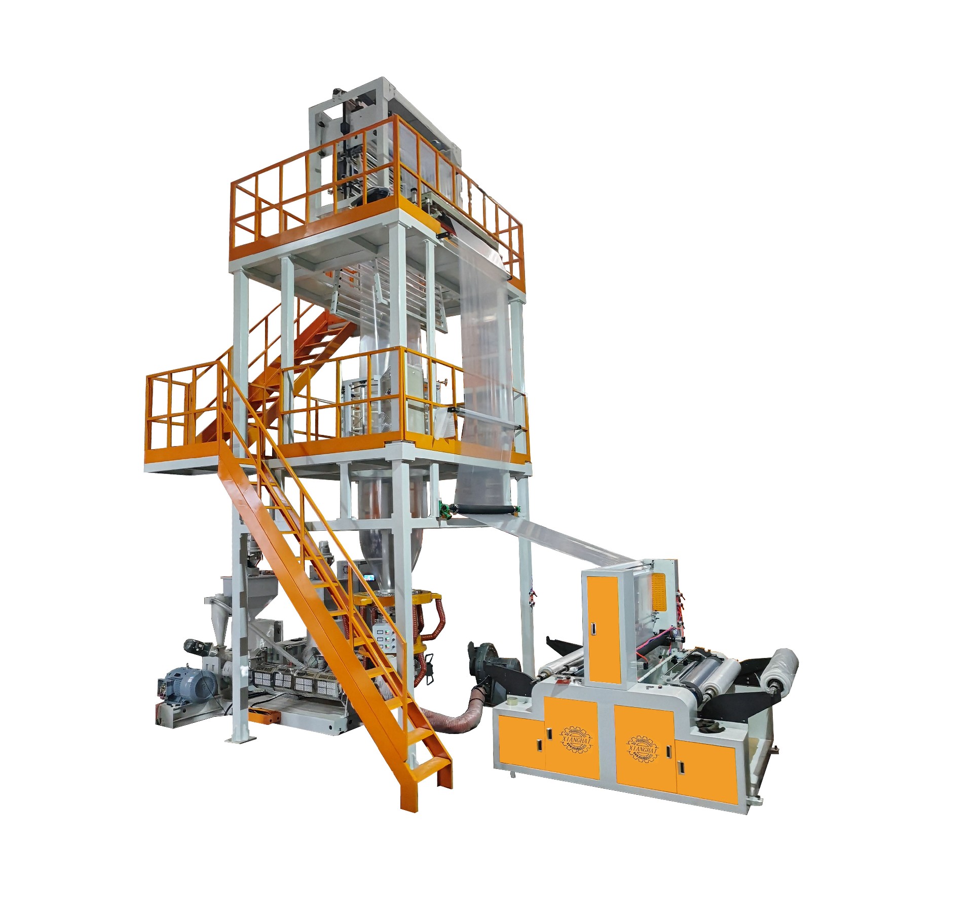 HDPE/LDPE/LLDPE 2 Layer Multifunctional Film Blowing Machine